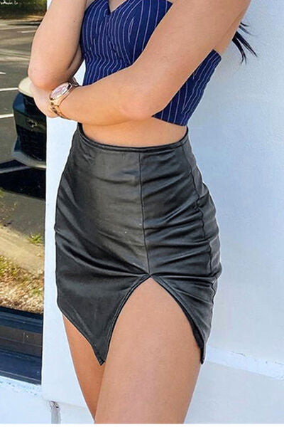 High Waist Slit Skirt