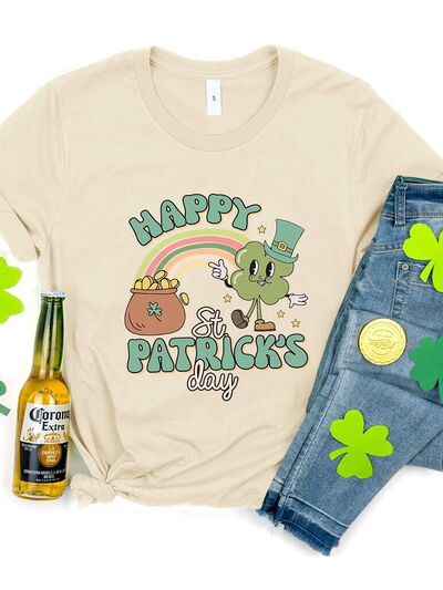 HAPPY ST PATRICK'S DAY Round Neck T-Shirt
