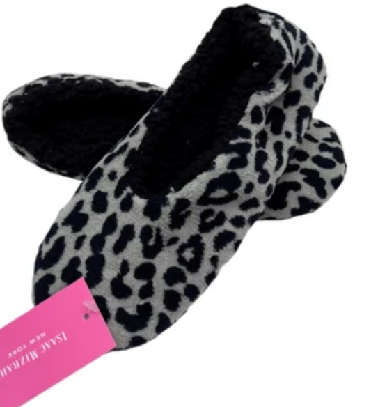 Isaac Mizrahi Leopard Sherpa Lined Slippers