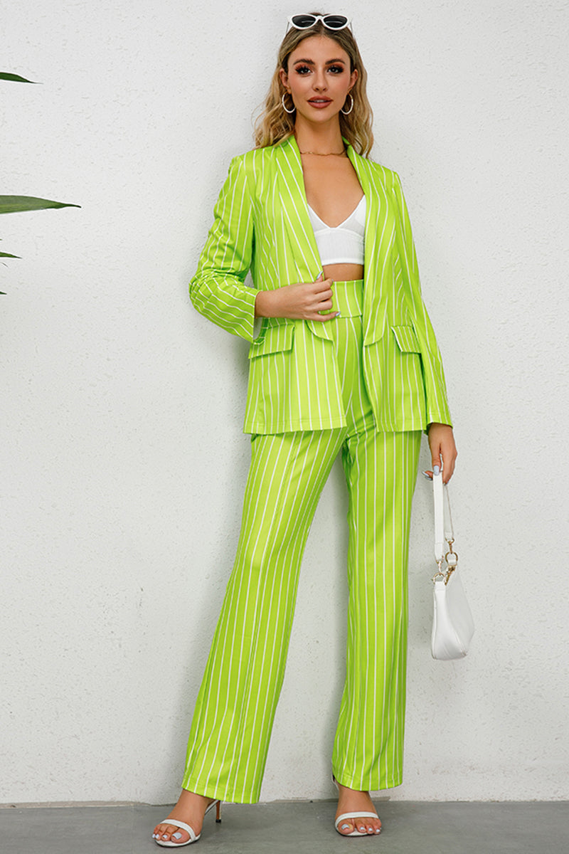 Bella Striped Long Sleeve Top and Pants Set