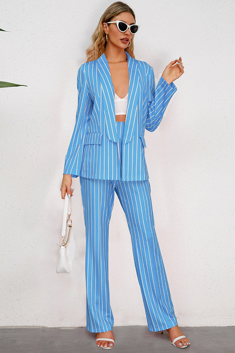 Bella Striped Long Sleeve Top and Pants Set