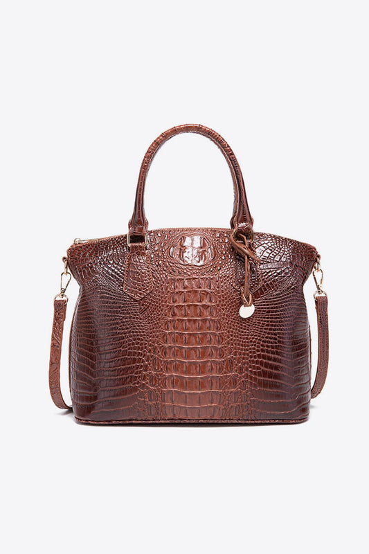 PU Leather Croc Handbag