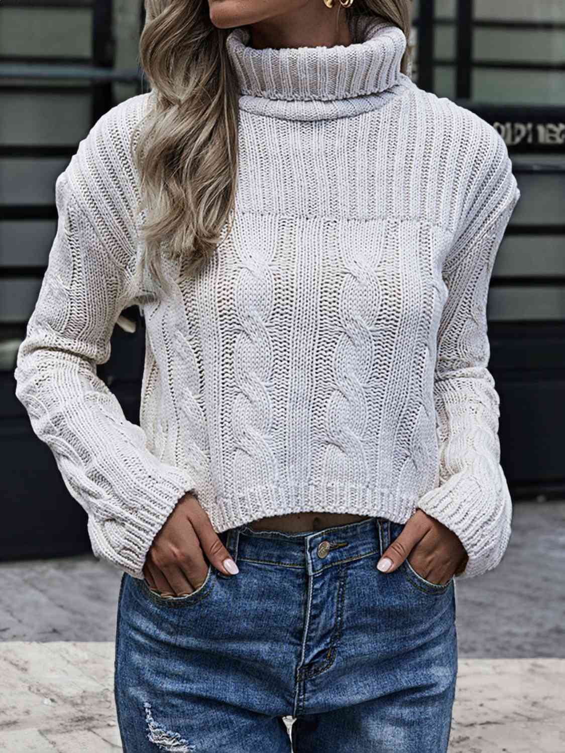 Karen's Cable-Knit Turtleneck Sweater